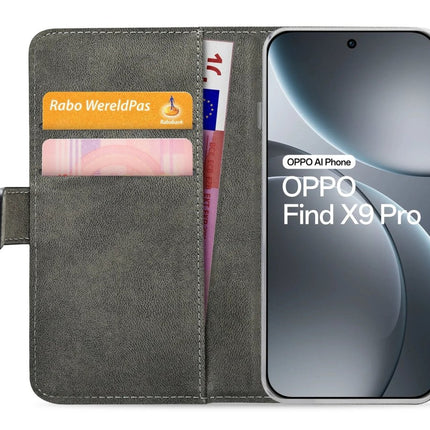 Oppo Find X9 Pro Black Wallet Book Case Wallet Book Case Zwart - Mobilize - Casebump