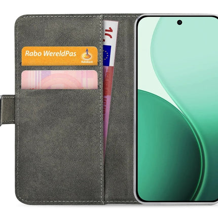 Oppo Reno 14 5G Black Wallet Book Case Wallet Book Case Zwart - Mobilize - Casebump
