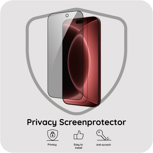 iPhone 18 Pro - Privacy Screenprotector Tempered Glass