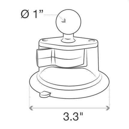 RAM Mounts Twist-Lock Suction Cup Base with Ball