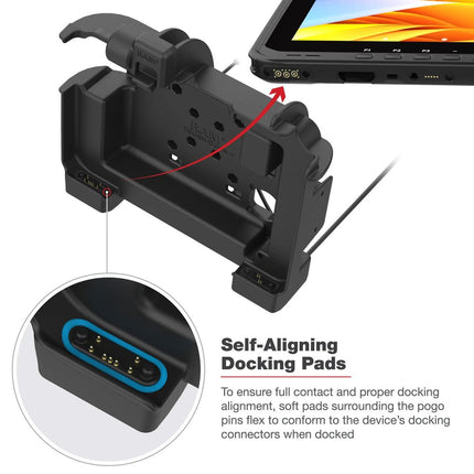 RAM Mounts - Powered Dock for Zebra ET6x - RAM-HOL-ZE25PU