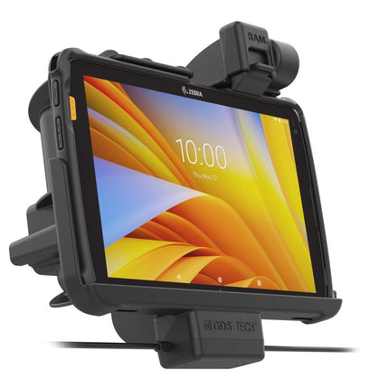 RAM Mounts - Locking RAM Tough-Dock Power + Data for Zebra ET4x 10 inch - RAM-HOL-ZE21PDKLU