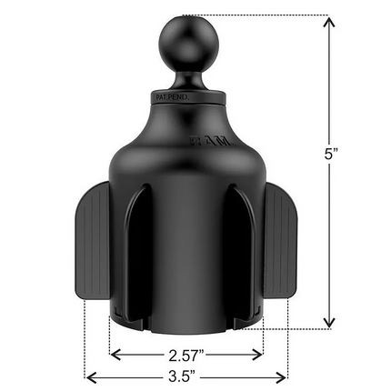 RAM Mounts - Stubby Cup Holder Ball Base - B Maat - RAP-B-299-4U