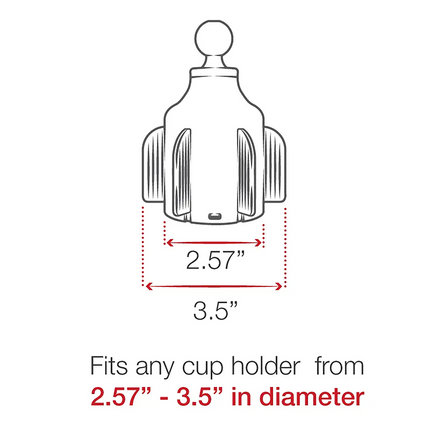 RAM Mounts - Stubby Cup Holder Ball Base - B Maat - RAP-B-299-4U