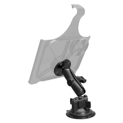 RAM Mounts - Twist-Lock™ Suction Cup Double Ball Mount with Round Plate - Medium - RAM-B-166-202U