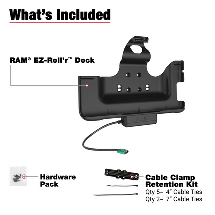 RAM Mounts - USB-C Powered Dock for Samsung Tab Active5 Pro & 4 Pro - RAM-HOL-SAM52CPU