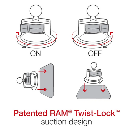 RAM Mounts - X-Grip Large Tablet Mount with RAM Twist-Lock Suction Cup Base - RAM-B-166-UN11U