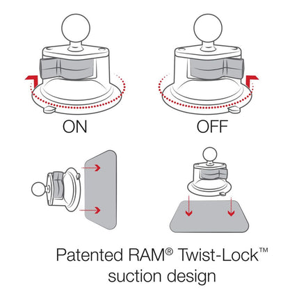 RAM Mounts - X-Grip Phone Mount with RAM Twist-Lock Suction Cup Base - RAM-B-166-UN7U