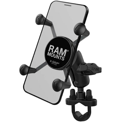 RAM Mounts - X-Grip Phone Mount with Handlebar U-Bolt Base - Short - RAM-B-149Z-A-UN7U