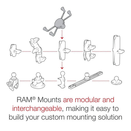 RAM Mounts - X-Grip Large Phone Holder with Ball - B Size - RAM-HOL-UN10BU