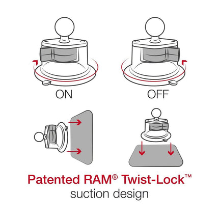 RAM Mounts - X-Grip Large Phone Mount with Twist-Lock Suction Cup - Medium - RAM-B-166-UN10U