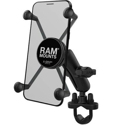 RAM Mounts X-Grip Large Phone Mount with Handlebar U-Bolt Base - Short