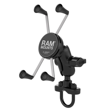 RAM Mounts X-Grip Large Phone Mount with Handlebar U-Bolt Base - Short