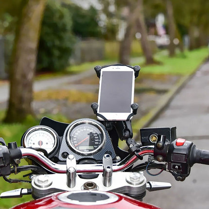 RAM Mounts X-Grip Large Phone Mount with Handlebar U-Bolt Base - Short
