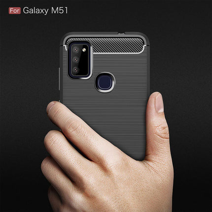 Samsung Galaxy M51 - Rugged Soft TPU Case - Black