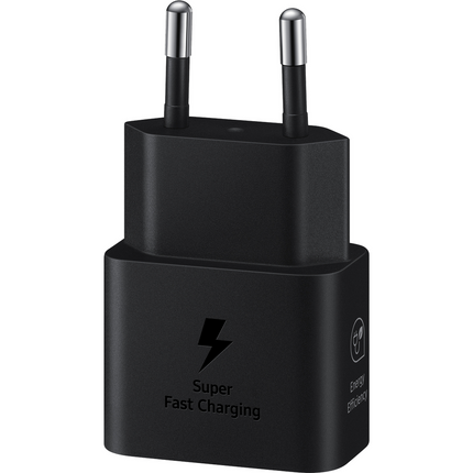 Samsung USB-C Charger (25W) (Black) - EP-T2510XBEGEU (with Cable) - Casebump