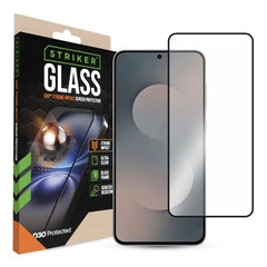 Samsung Galaxy S25 Fe Zwart Glass Zwart Frame Screenprotector - Samsung - Zwart - Casebump