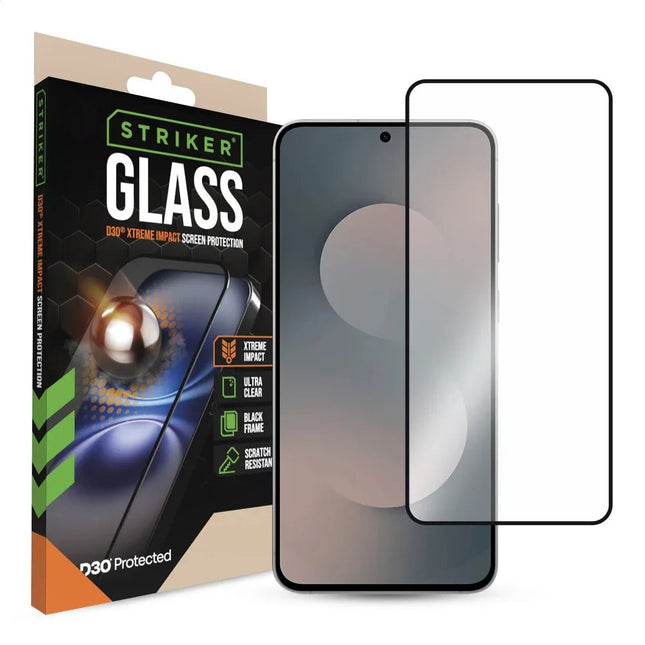 Samsung Galaxy S25 Fe Zwart Glass Zwart Frame Screenprotector - Samsung - Zwart - Casebump