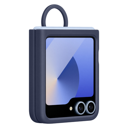 Samsung Galaxy Z Flip7 FE / Z Flip6 - Silicone Cover with Ring - Navy - EF-PF741TNEGWW
