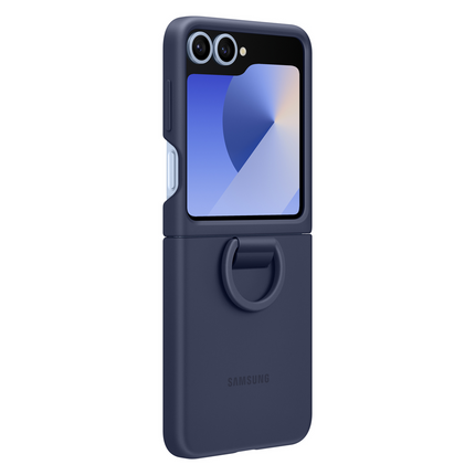 Samsung Galaxy Z Flip7 FE / Z Flip6 - Silicone Cover with Ring - Navy - EF-PF741TNEGWW