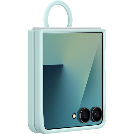 Samsung Galaxy Z Flip7 - Silicone Cover with Ring - Mint - EF-PF766TMEGWW