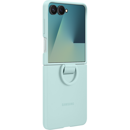 Samsung Galaxy Z Flip7 - Silicone Cover with Ring - Mint - EF-PF766TMEGWW