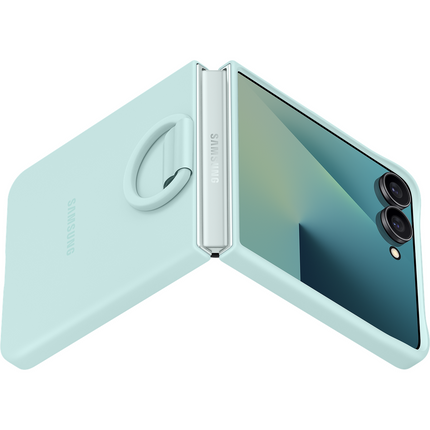 Samsung Galaxy Z Flip7 - Silicone Cover with Ring - Mint - EF-PF766TMEGWW