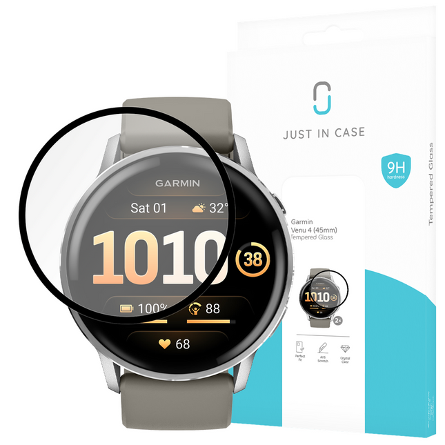 Garmin Venu 4 (45mm) - 2 pack - Screenprotector Tempered Glass