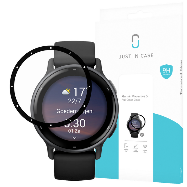 Garmin Vivoactive 5 - 2 pack - Screenprotector Tempered Glass