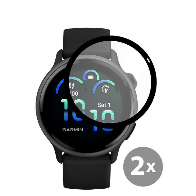 Garmin Vivoactive 6 - 2 pack - Screenprotector Tempered Glass
