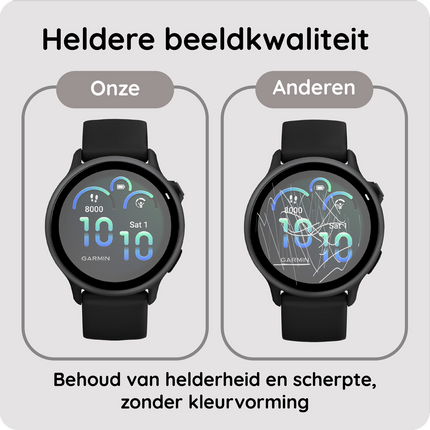 Garmin Vivoactive 6 - 2 pack - Screenprotector Tempered Glass