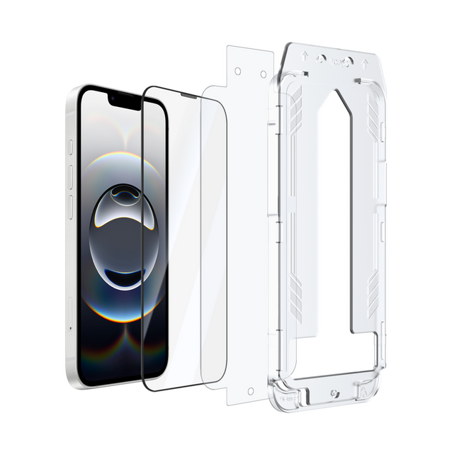 Screenprotector iPhone 17e / 16e met applicator, verpakking