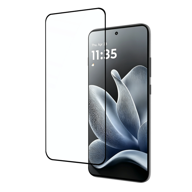 Motorola Edge 70 Pro - Full Cover Screenprotector Tempered Glass - Black