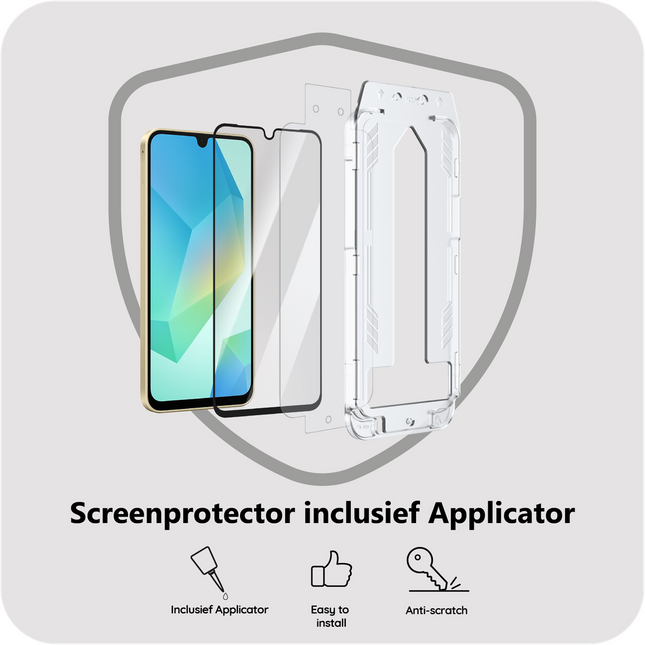 Samsung Galaxy A18 / A17 / A16 - Tempered Glass Screenprotector with Applicator - 1 Pack