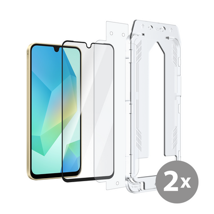 Samsung Galaxy A18 / A17 / A16 - Tempered Glass Screenprotector with Applicator - 2 Pack