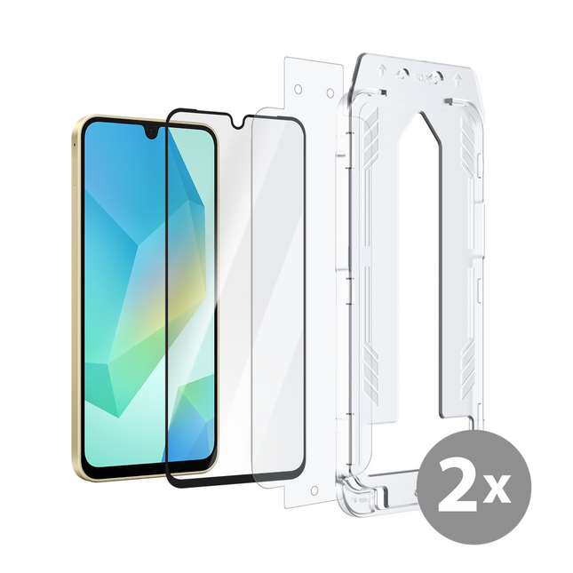 Samsung Galaxy A18 / A17 / A16 - Tempered Glass Screenprotector with Applicator - 2 Pack