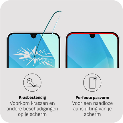 Samsung Galaxy A18 / A17 / A16 - Tempered Glass Screenprotector with Applicator - 2 Pack