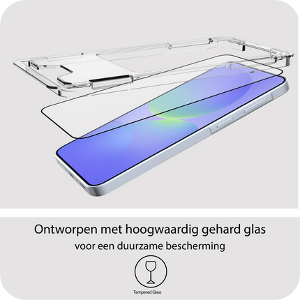 Samsung Galaxy A37 - Tempered Glass Screenprotector with Applicator - 2 Pack
