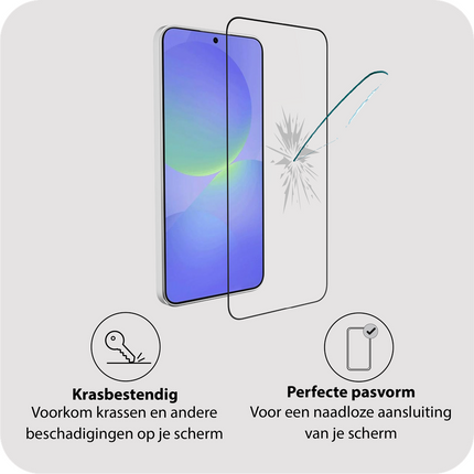Samsung Galaxy A37 - Tempered Glass Screenprotector with Applicator - 2 Pack