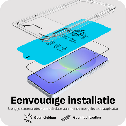 Samsung Galaxy A37 - Tempered Glass Screenprotector with Applicator - 2 Pack