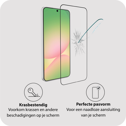 Samsung Galaxy A57 - Tempered Glass Screenprotector with Applicator - 2 Pack