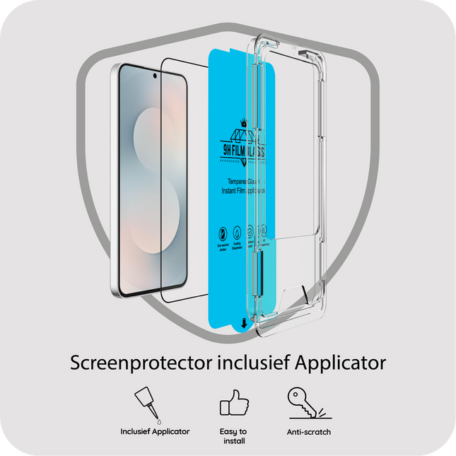 Samsung Galaxy S25 FE - Tempered Glass Screenprotector with Applicator - 1 Pack