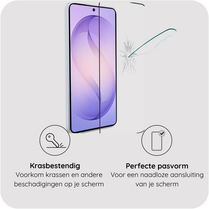 Samsung Galaxy S26 FE - Tempered Glass Screenprotector with Applicator - 1 Pack