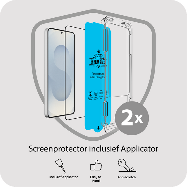 Samsung Galaxy S26 Plus - Tempered Glass Screenprotector with Applicator - 2 Pack