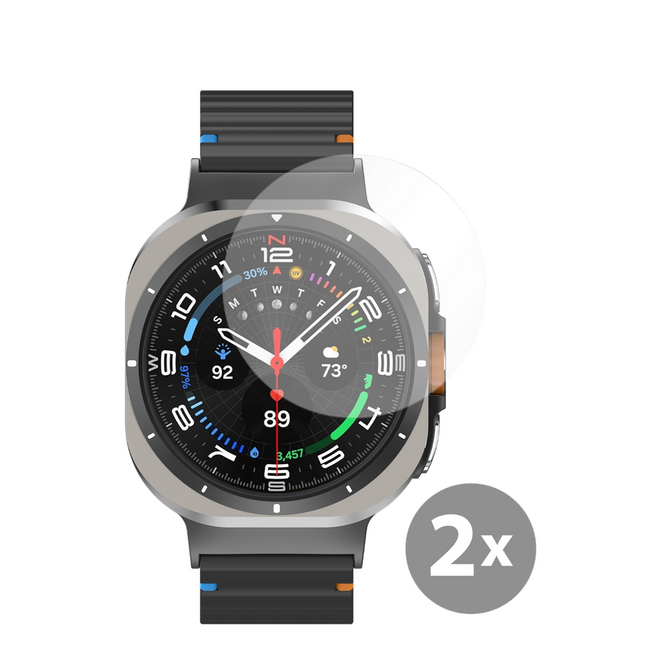 Samsung Galaxy Watch Ultra (2025) - 2 pack - Screenprotector Tempered Glass