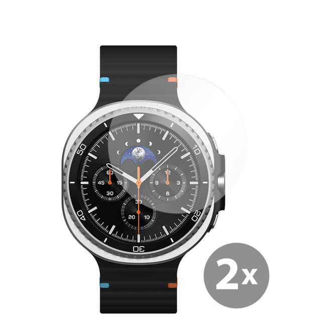 Samsung Galaxy Watch8 44mm - 2 pack - Screenprotector Tempered Glass
