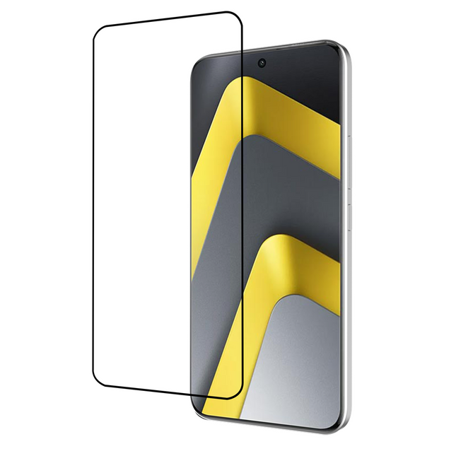 Xiaomi Poco M8 Pro (5G) - Full Cover Screenprotector Tempered Glass - Black