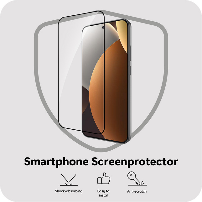 Xiaomi Redmi Note 15 Pro (5G) - Full Cover Screenprotector Tempered Glass - Black