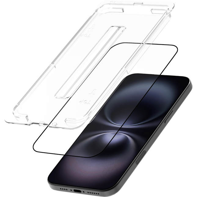 iPhone 16 Plus - Tempered Glass Screenprotector with Applicator - 2 Pack