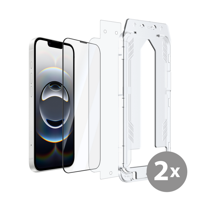 Casebump screenprotector 2-pack iPhone 17e 16e vooraanzicht